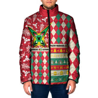 Personalized Amazon Warriors Cricket Christmas Padded Jacket Guyana Merry Xmas - Wonder Print Shop