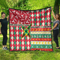 Amazon Warriors Cricket Christmas Quilt Guyana Merry Xmas - Wonder Print Shop