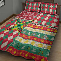 Amazon Warriors Cricket Christmas Quilt Bed Set Guyana Merry Xmas - Wonder Print Shop