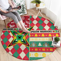 Amazon Warriors Cricket Christmas Round Carpet Guyana Merry Xmas - Wonder Print Shop