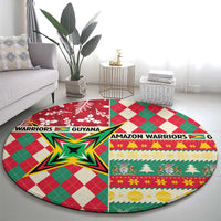 Amazon Warriors Cricket Christmas Round Carpet Guyana Merry Xmas - Wonder Print Shop