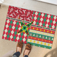 Amazon Warriors Cricket Christmas Rubber Doormat Guyana Merry Xmas - Wonder Print Shop
