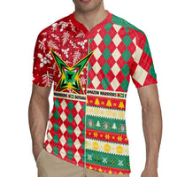 Personalized Amazon Warriors Cricket Christmas Rugby Jersey Guyana Merry Xmas - Wonder Print Shop