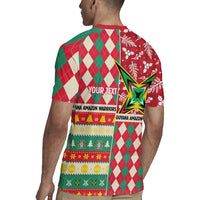 Personalized Amazon Warriors Cricket Christmas Rugby Jersey Guyana Merry Xmas - Wonder Print Shop