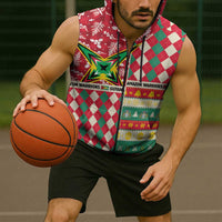 Personalized Amazon Warriors Cricket Christmas Sleeveless Zip Hoodie Guyana Merry Xmas - Wonder Print Shop