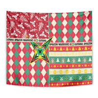 Amazon Warriors Cricket Christmas Tapestry Guyana Merry Xmas - Wonder Print Shop