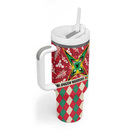 Personalized Amazon Warriors Cricket Christmas Tumbler With Handle Guyana Merry Xmas - Wonder Print Shop