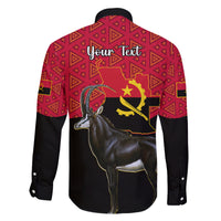 Personalised Angola Independence Day Family Matching Puletasi Dress and Hawaiian Shirt Angolan Samakaka With Giant Sable Antelope - Wonder Print Shop