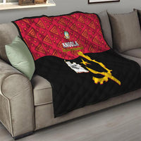 Personalised Angola Independence Day Quilt Angolan Samakaka With Giant Sable Antelope - Wonder Print Shop