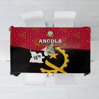 Personalised Angola Independence Day Tablecloth Angolan Samakaka With Giant Sable Antelope - Wonder Print Shop
