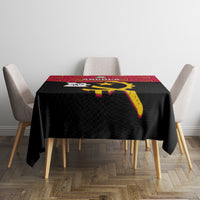 Personalised Angola Independence Day Tablecloth Angolan Samakaka With Giant Sable Antelope - Wonder Print Shop