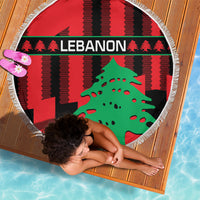 Personalised Lebanon Independence Day Beach Blanket Lebanese Cedar 80 Years Of Anniversary - Wonder Print Shop