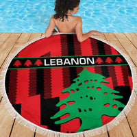 Personalised Lebanon Independence Day Beach Blanket Lebanese Cedar 80 Years Of Anniversary - Wonder Print Shop