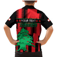 Personalised Lebanon Independence Day Family Matching Mermaid Dress and Hawaiian Shirt Lebanese Cedar 80 Years Of Anniversary - Wonder Print Shop