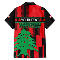 Personalised Lebanon Independence Day Family Matching Off Shoulder Maxi Dress and Hawaiian Shirt Lebanese Cedar 80 Years Of Anniversary - Wonder Print Shop