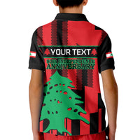 Personalised Lebanon Independence Day Kid Polo Shirt Lebanese Cedar 80 Years Of Anniversary - Wonder Print Shop
