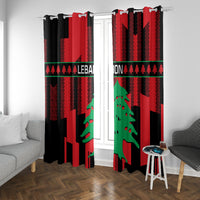 Personalised Lebanon Independence Day Window Curtain Lebanese Cedar 80 Years Of Anniversary - Wonder Print Shop