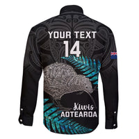 Custom New Zealand Silver Fern Rugby Family Matching Short Sleeve Bodycon Dress and Hawaiian Shirt Pacific 2023 Kia Haka Kiwis With Maori Ta Moko - Wonder Print Shop