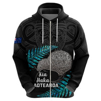 Custom New Zealand Silver Fern Rugby Hoodie Pacific 2023 Kia Haka Kiwis With Maori Ta Moko - Wonder Print Shop