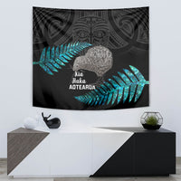 New Zealand Silver Fern Rugby Tapestry Pacific 2023 Kia Haka Kiwis With Maori Ta Moko - Wonder Print Shop