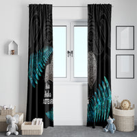 New Zealand Silver Fern Rugby Window Curtain Pacific 2023 Kia Haka Kiwis With Maori Ta Moko - Wonder Print Shop