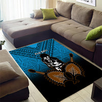 Fiji Tapa Rugby Area Rug Pacific 2023 Go Fijian Bati - Wonder Print Shop