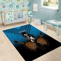 Fiji Tapa Rugby Area Rug Pacific 2023 Go Fijian Bati - Wonder Print Shop