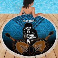 Fiji Tapa Rugby Beach Blanket Pacific 2023 Go Fijian Bati - Wonder Print Shop