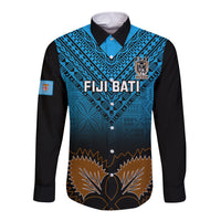 Custom Fiji Tapa Rugby Long Sleeve Button Shirt Pacific 2023 Go Fijian Bati - Wonder Print Shop