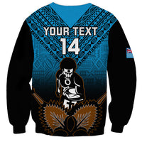 Custom Fiji Tapa Rugby Sweatshirt Pacific 2023 Go Fijian Bati - Wonder Print Shop