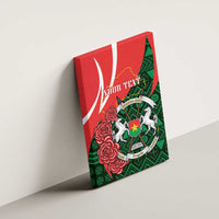 Personalised Burkina Faso Republic Day Canvas Wall Art Happy 66th Anniversary - Bogolan Pattern - Wonder Print Shop
