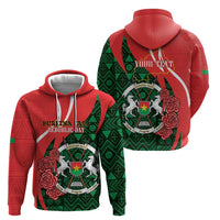 Personalised Burkina Faso Republic Day Hoodie Happy 66th Anniversary - Bogolan Pattern - Wonder Print Shop
