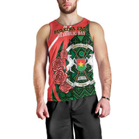 Personalised Burkina Faso Republic Day Men Tank Top Happy 66th Anniversary - Bogolan Pattern - Wonder Print Shop