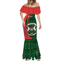 Personalised Burkina Faso Republic Day Mermaid Dress Happy 66th Anniversary - Bogolan Pattern - Wonder Print Shop