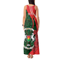 Personalised Burkina Faso Republic Day Tank Maxi Dress Happy 66th Anniversary - Bogolan Pattern - Wonder Print Shop