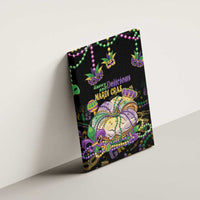 Happy And Delicious Mardi Gras Canvas Wall Art King Cake And Luxury Beadeds - Wonder Print Shop