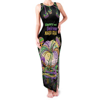 Happy And Delicious Mardi Gras Family Matching Tank Maxi Dress and Hawaiian Shirt King Cake And Luxury Beadeds - Wonder Print Shop
