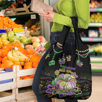 Happy And Delicious Mardi Gras Grocery Bag King Cake And Luxury Beadeds