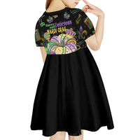 Happy And Delicious Mardi Gras Kid Short Sleeve Dress King Cake And Luxury Beadeds - Wonder Print Shop