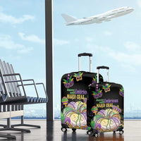 Happy And Delicious Mardi Gras Luggage Cover King Cake And Luxury Beadeds - Wonder Print Shop