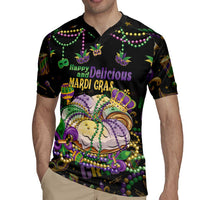 Happy And Delicious Mardi Gras Rugby Jersey King Cake And Luxury Beadeds - Wonder Print Shop