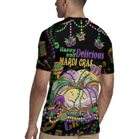 Happy And Delicious Mardi Gras Rugby Jersey King Cake And Luxury Beadeds - Wonder Print Shop