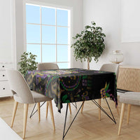 Happy And Delicious Mardi Gras Tablecloth King Cake And Luxury Beadeds - Wonder Print Shop