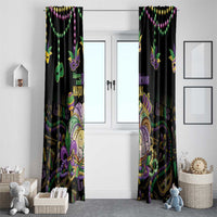 Happy And Delicious Mardi Gras Window Curtain King Cake And Luxury Beadeds - Wonder Print Shop