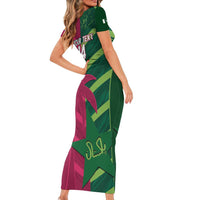 Custom West Indies And Pakistan Cricket Short Sleeve Bodycon Dress 2025 Windies Shaheens Together - Wonder Print Shop