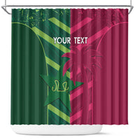 Custom West Indies And Pakistan Cricket Shower Curtain 2025 Windies Shaheens Together