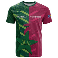 Custom West Indies And Pakistan Cricket T Shirt 2025 Windies Shaheens Together - Wonder Print Shop