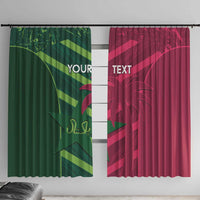 Custom West Indies And Pakistan Cricket Window Curtain 2025 Windies Shaheens Together - Wonder Print Shop