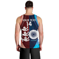 Custom India And England Cricket Men Tank Top 2025 Men In Blue Three Lions Together - Wonder Print Shop