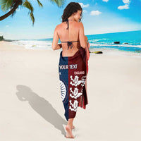 Custom India And England Cricket Sarong 2025 Men In Blue Three Lions Together - Wonder Print Shop